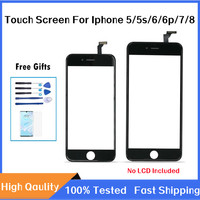 Ekran dotykowy Digitizer dla iPhone 5 5s 7 6 plus 6S 8 ekran dotykowy przedni Panel dotykowy szklany obiektyw dla Iphone 8P akcesoria do telefonów 1